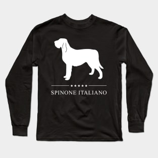 Spinone Italiano Dog White Silhouette Long Sleeve T-Shirt